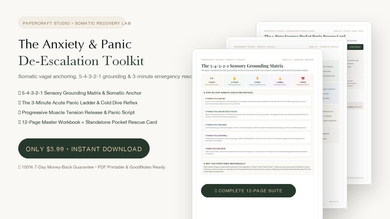 The Anxiety & Panic De-Escalation Toolkit [Somatic Vagal OS]