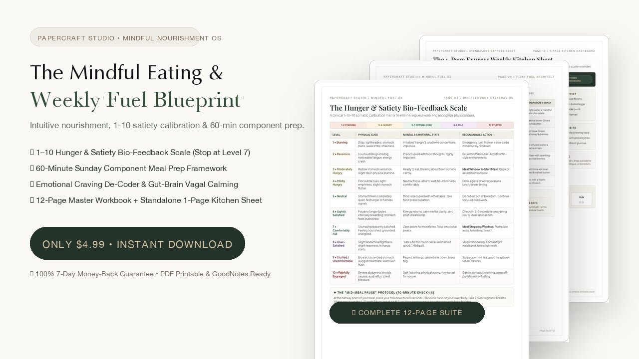 The Mindful Eating & Weekly Fuel Blueprint [Intuitive Nutrition OS]