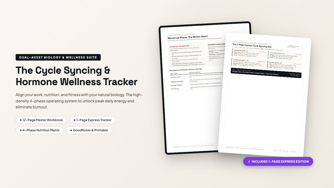 The Cycle Syncing & Hormone Wellness Tracker [Infradian Master OS]