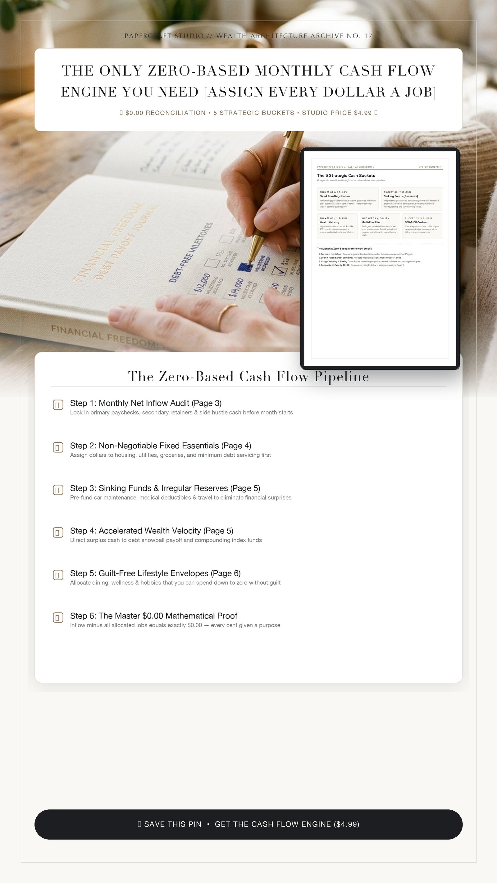 The Zero-Based Monthly Cash Flow Engine [Assign Every Dollar a Job]