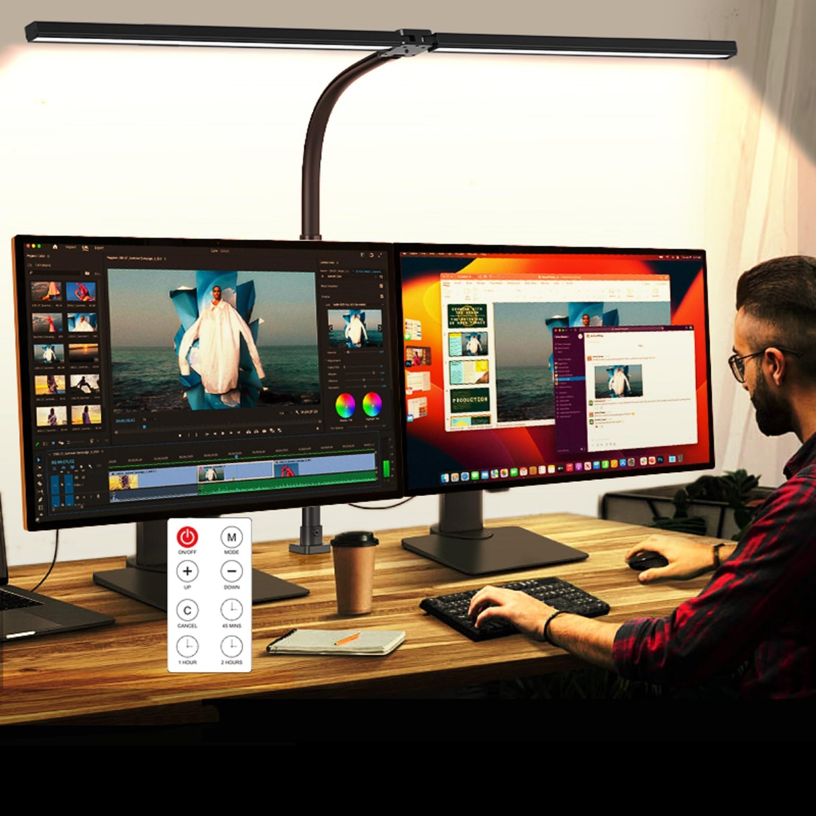 Double-Head Architect Clamp Lamp vs ScreenBar