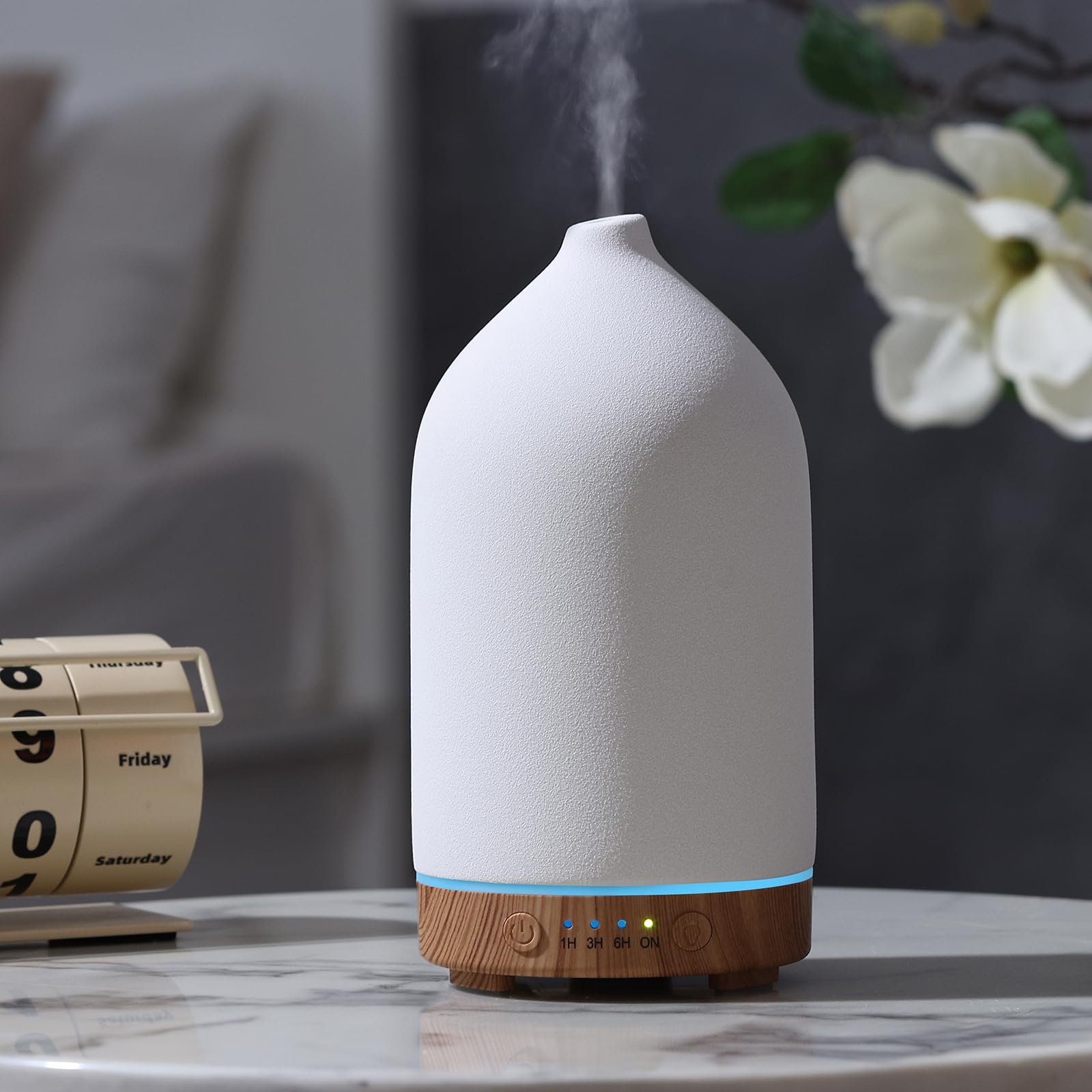 Handcrafted Ribbed Ceramic Ultrasonic Diffuser